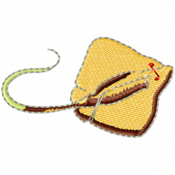 Stingray Embroidery Design 4